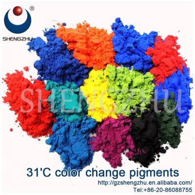 50/55/65 celsius thermochromic pigment powder color changing to transparent