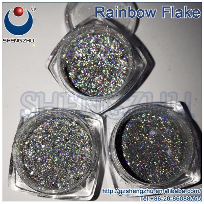 Starry Holographic Nail Glitter Flakes for Nail Art Decoration, Dipping Powder