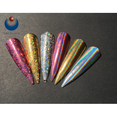 Wholesale mirror  hologhraphic glitter pigment powder for nails auto painting