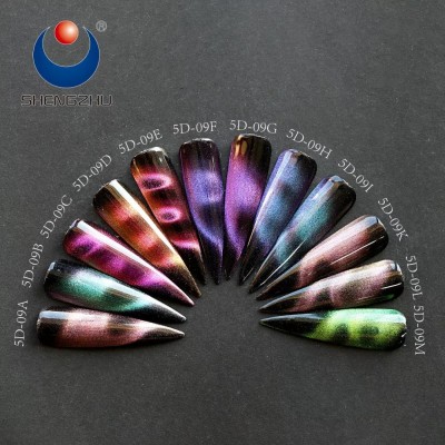 3D/5D Cat Eye Powder Nails Gel Polish Magic Magnetic Pigment Nail Dust