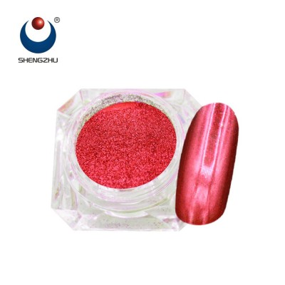 Red Colored platinum mirror pigment powder for nail gel polish